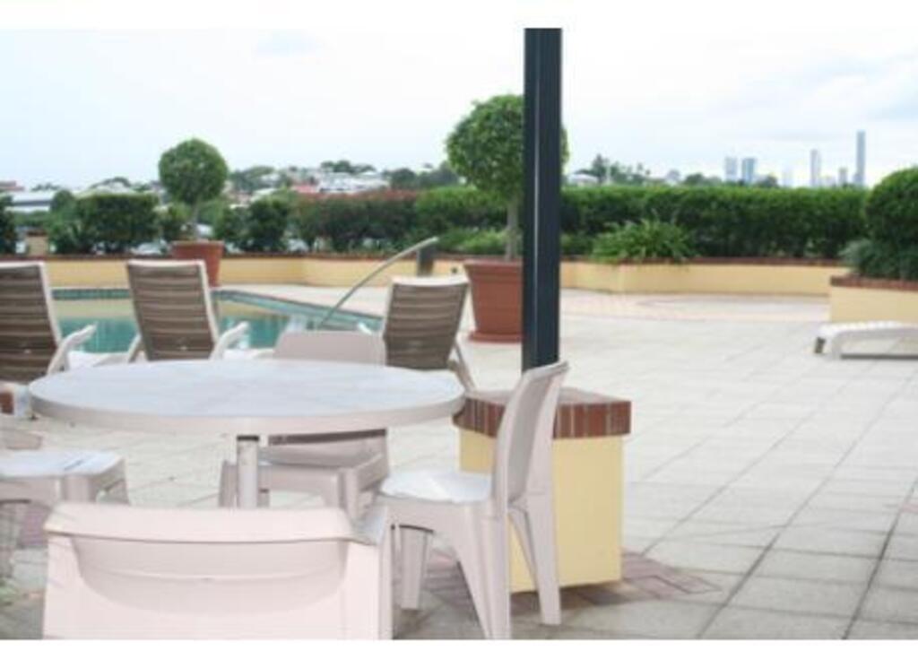 Heated pool and barbeque area