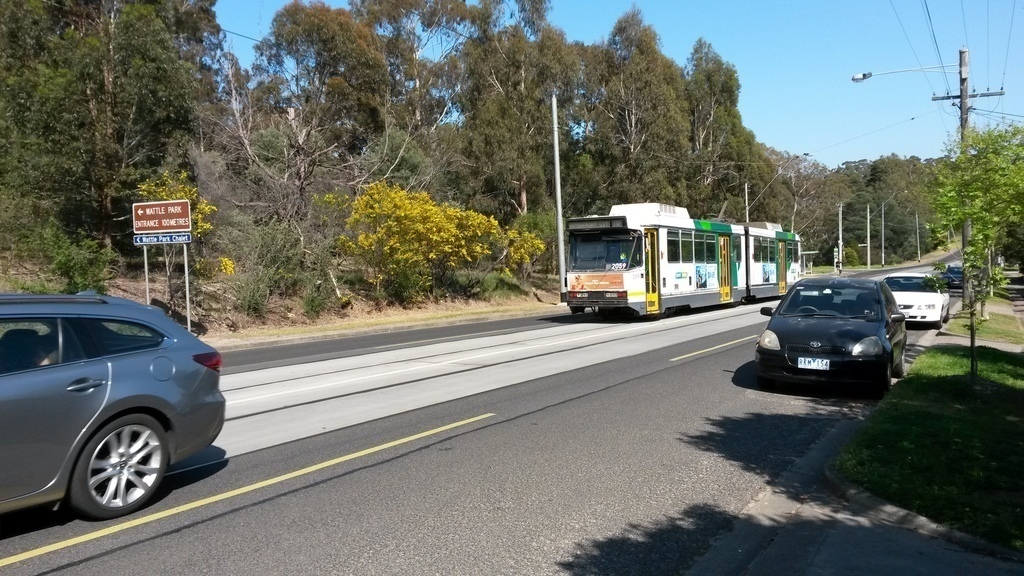 Tram near Wattle Park