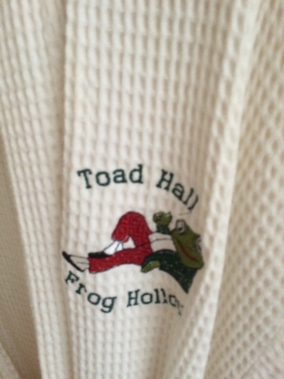 Even monogrammed bath robes.