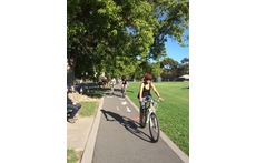 Bike path opposite takes you to the city and neighbouring areas without the need for a car.