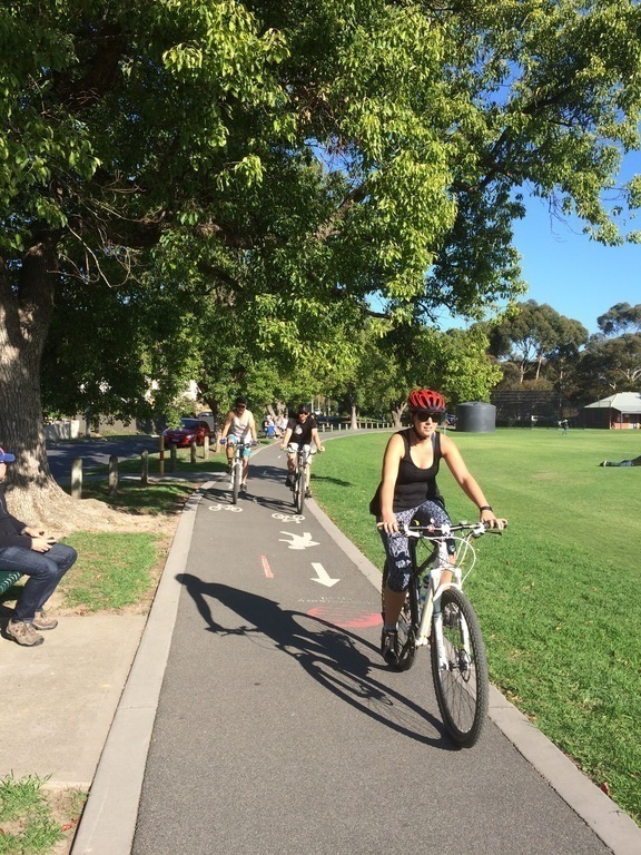 Bike path opposite takes you to the city and neighbouring areas without the need for a car.