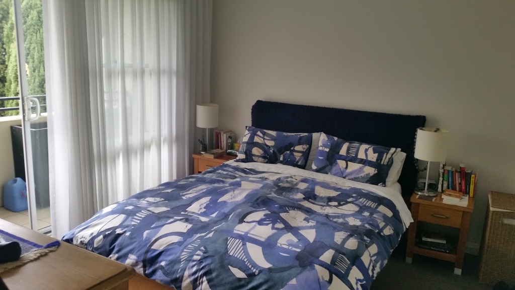 Master bedroom and balcony