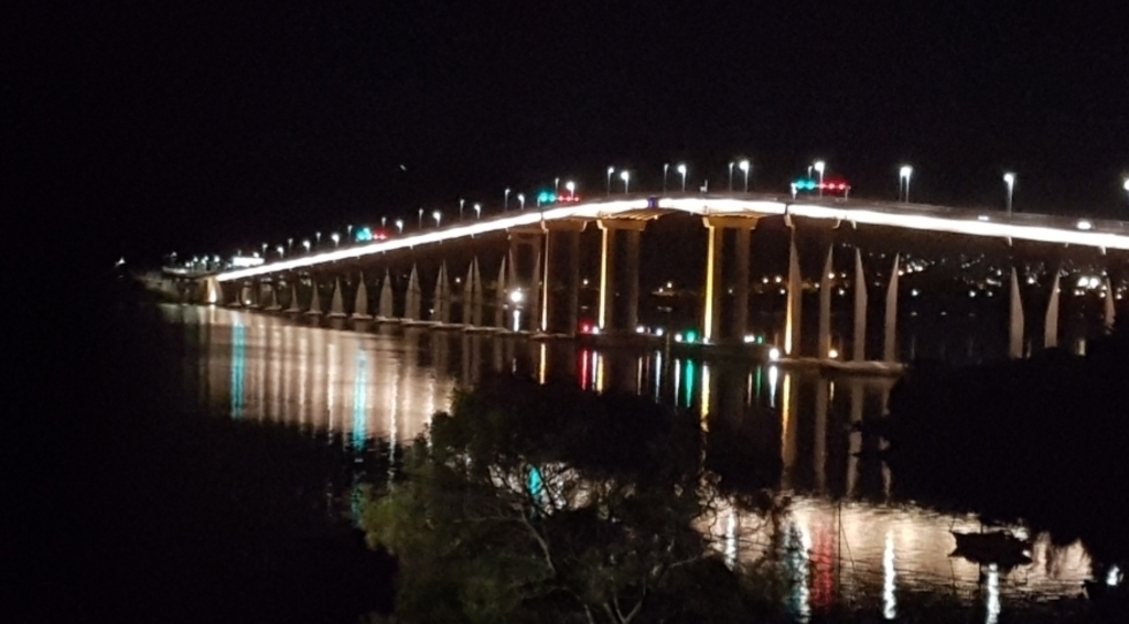 View of the Tasman Bridge from our property