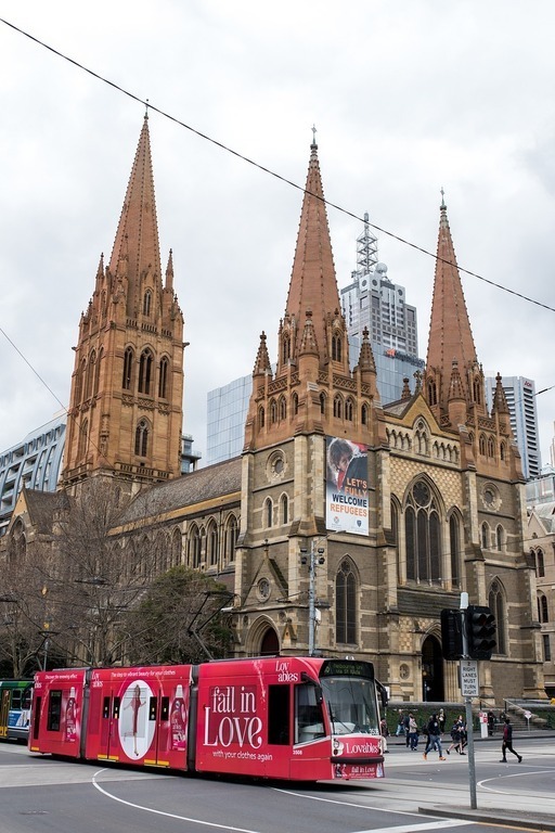 Tram in Central Melbourne 