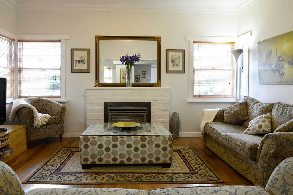 The lounge room in comfortable with large screen TV