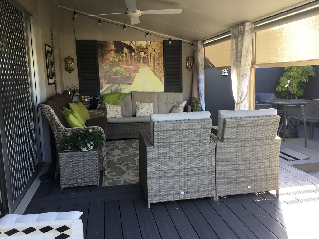 Outdoor undercover off lounge.