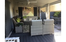 Outdoor undercover off lounge.