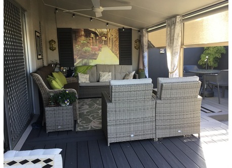 Outdoor undercover off lounge.