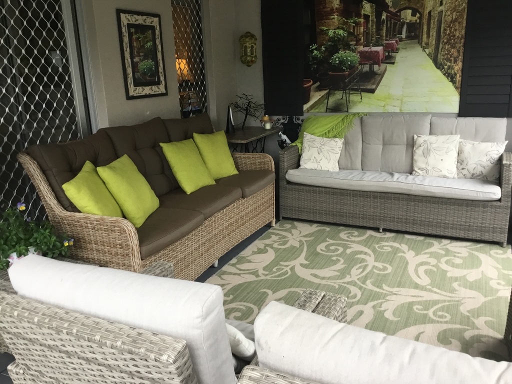 Outdoor undercover seating.