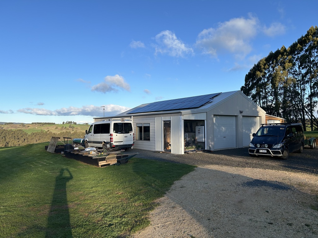 Approaching the shed, which is on 20 hectares, looking east