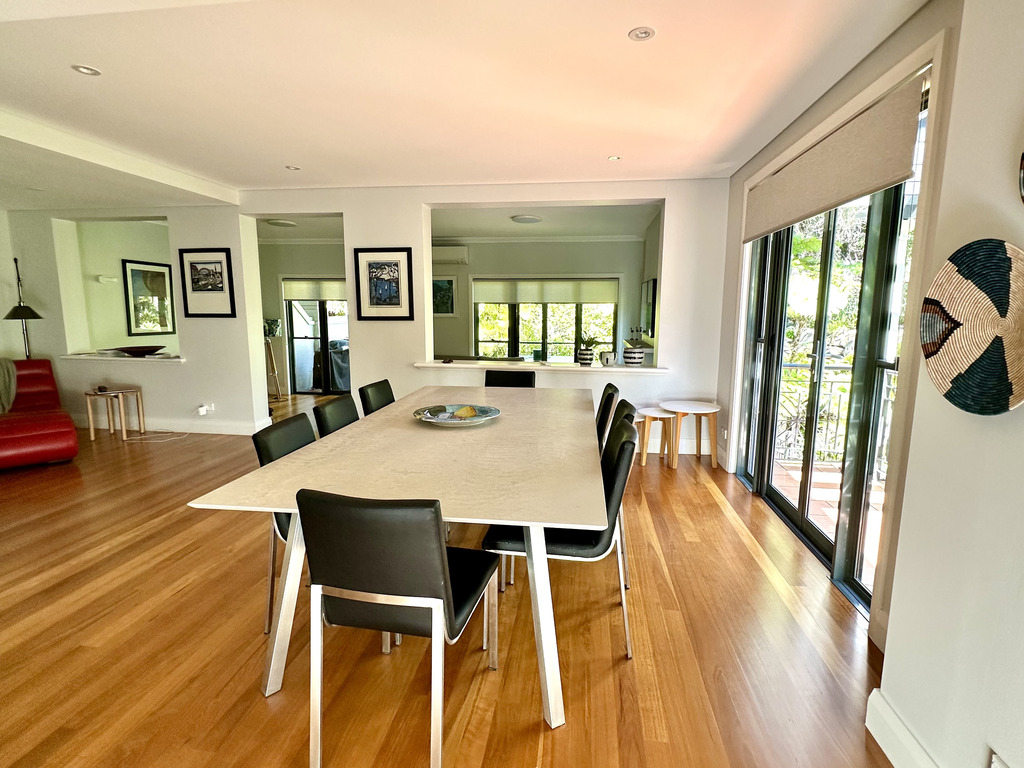 Spacious open plan dining and lounge area