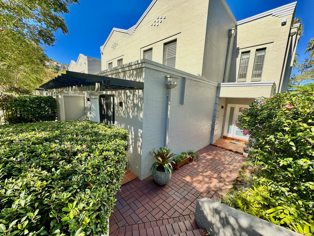 Our sunny front courtyard