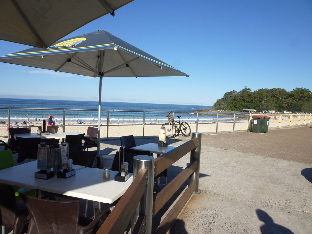 A beachside cafe, Forster (5 minute drive)