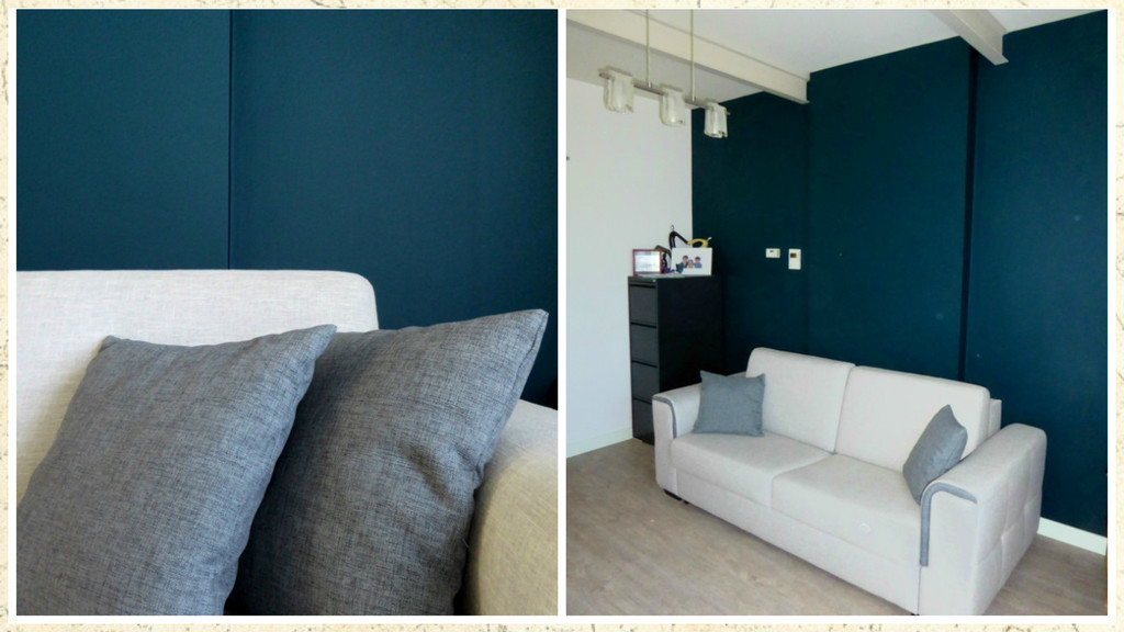 study with comfortable sofa bed