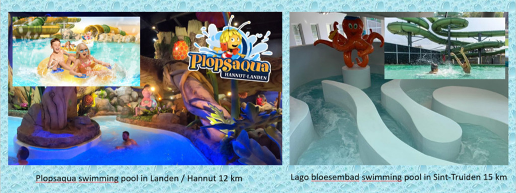 Two good swimming pool options in the area - Pool in Tienen is more basic yet still good @ 6 km