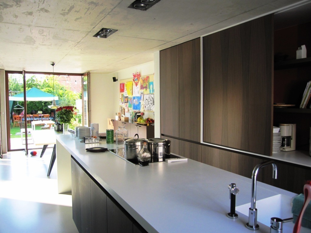 Kitchen near living room