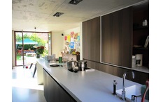 Kitchen near living room