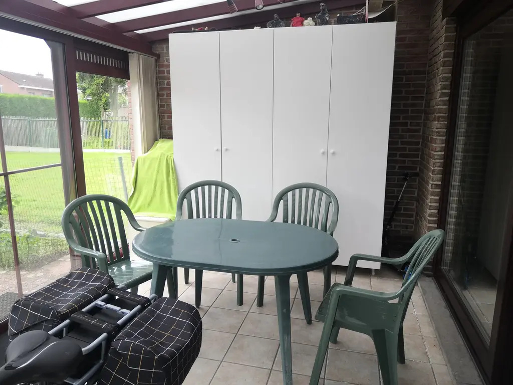 veranda with basic garden furniture