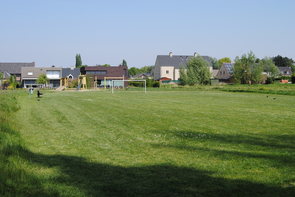 football field and playground just across the street