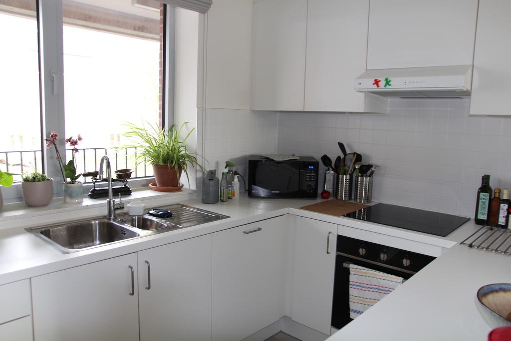 Fully equiped kitchen (oven, dishwasher, freezer, frige, microwave)