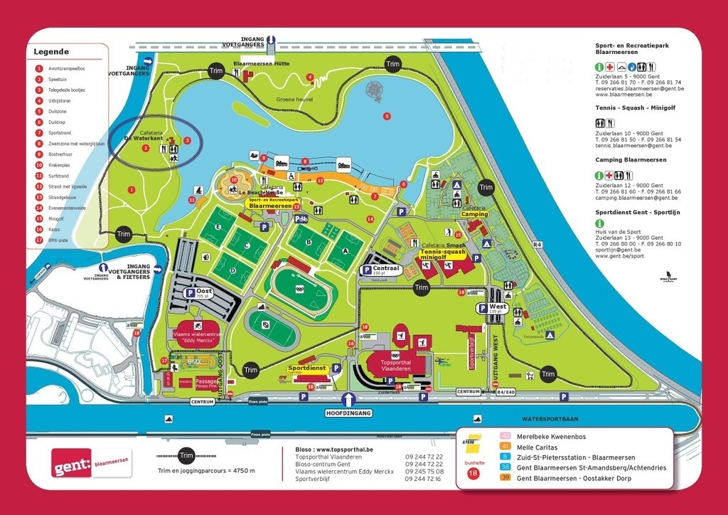 De Blaarmeersen, recreation park at walking distance