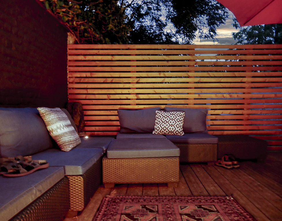 Our back terrace next to our room