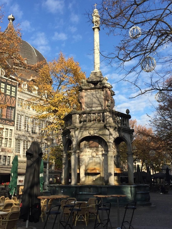 Liège, le Perron, symbole of the city, market place.