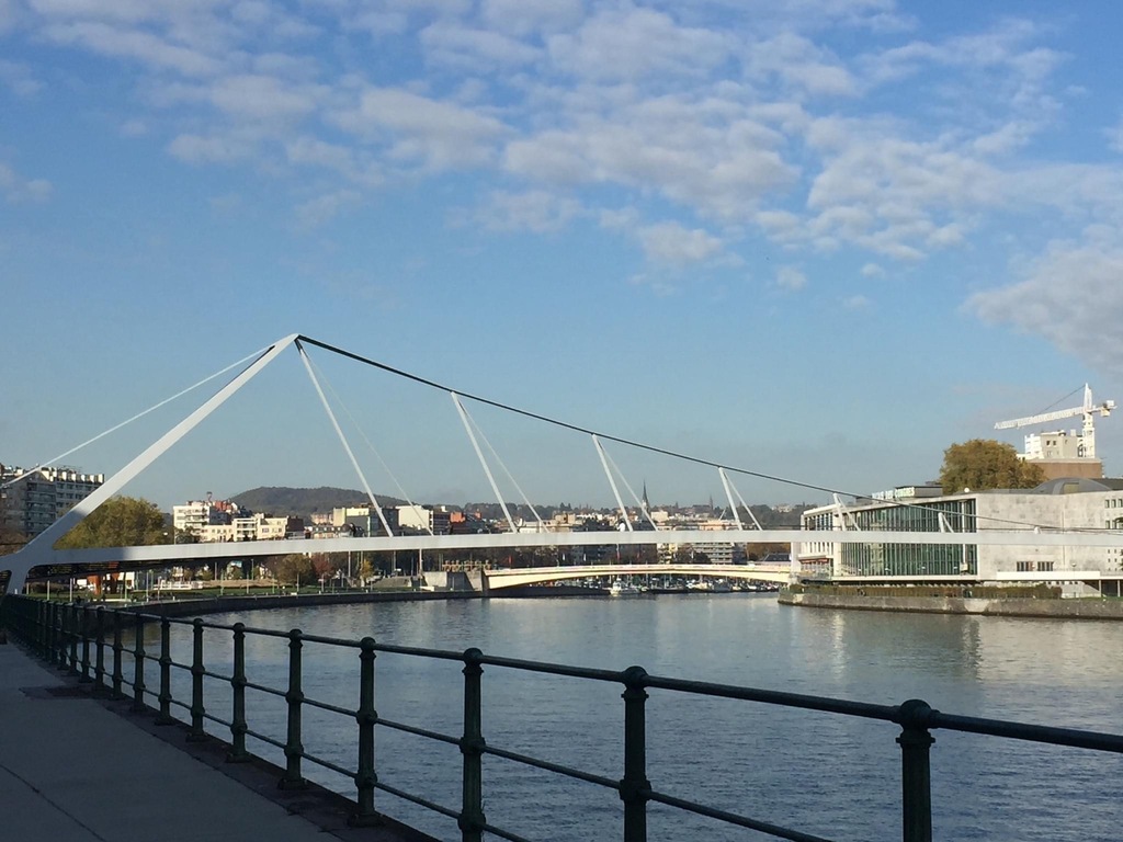 Liège, « la Belle Liégeoise » pedestrian bridge.
