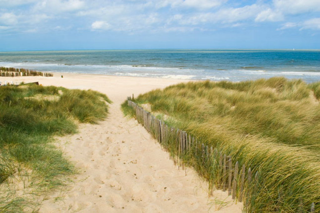 40 km long coast of Belgium, with beautiful beaches and villages in Normandic style (De Haan, Knokke).
