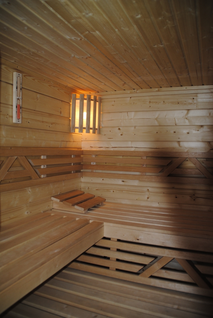 Sauna in the back of our garden