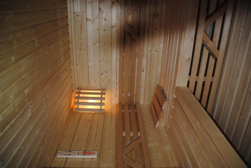 Sauna in the back of our garden