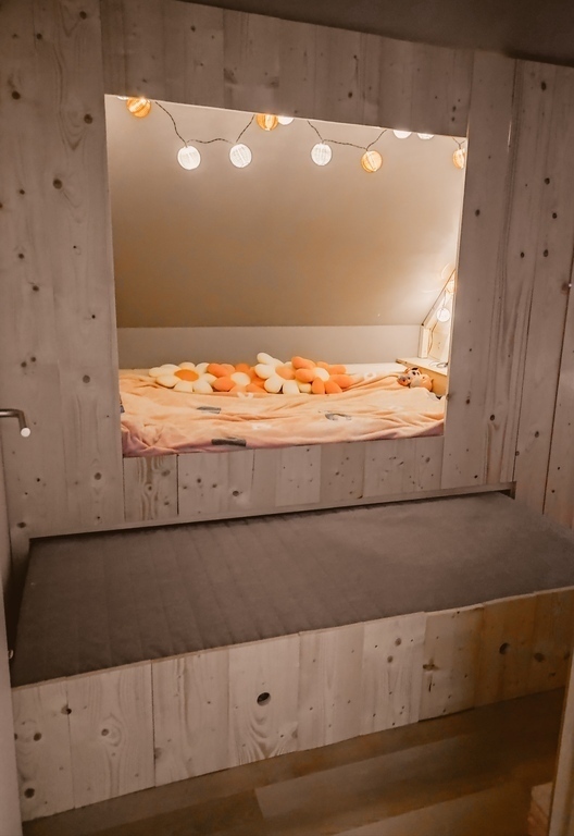 extra mattress below the bed