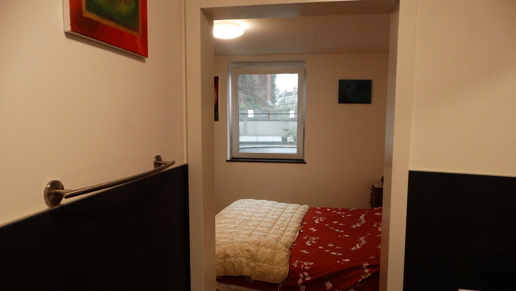 View out of the little bathroom