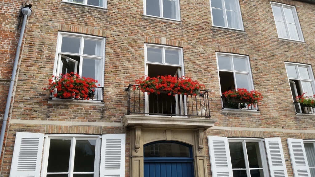 Outside of the apartment on the first floor