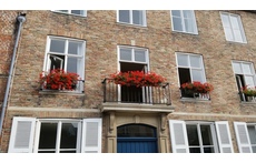 Outside of the apartment on the first floor