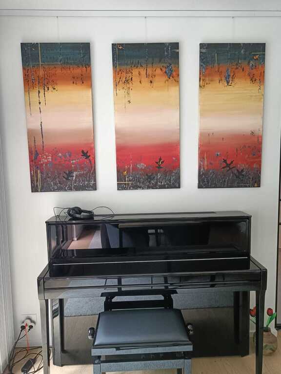 Living room with open kitchen