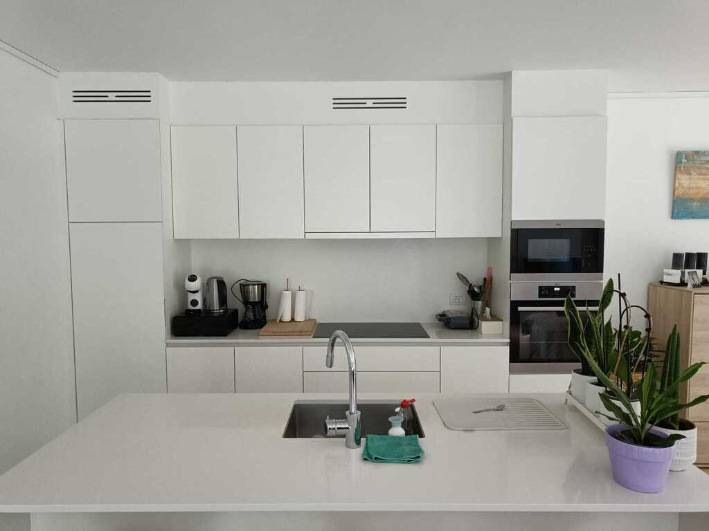 Living room with open kitchen