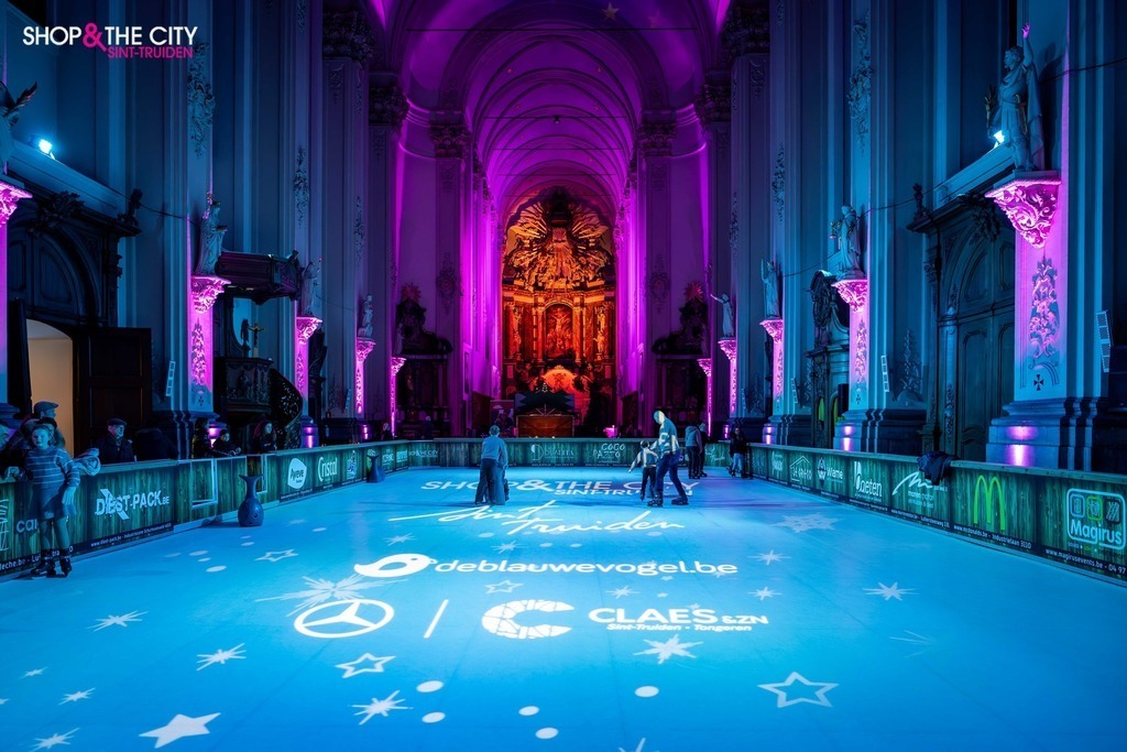 Ice skating rink in the Church of Minderbroeders (Sint-Truiden) - global news by the end of 2023