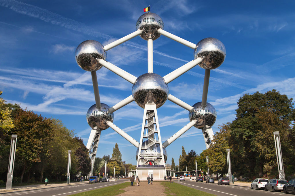 Brussels, the capital of Belgium with the famous Atomium.