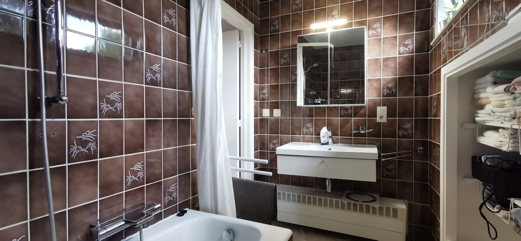 The bathroom on the 1st floor.