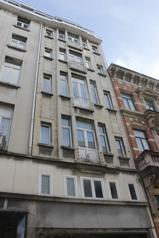 Our apartment building. We live on the top floor.