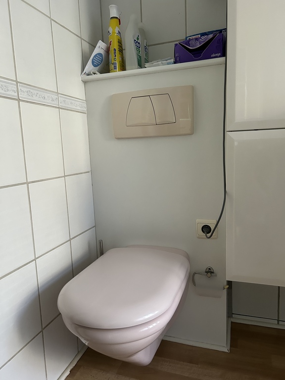 Toilet in bathroom 