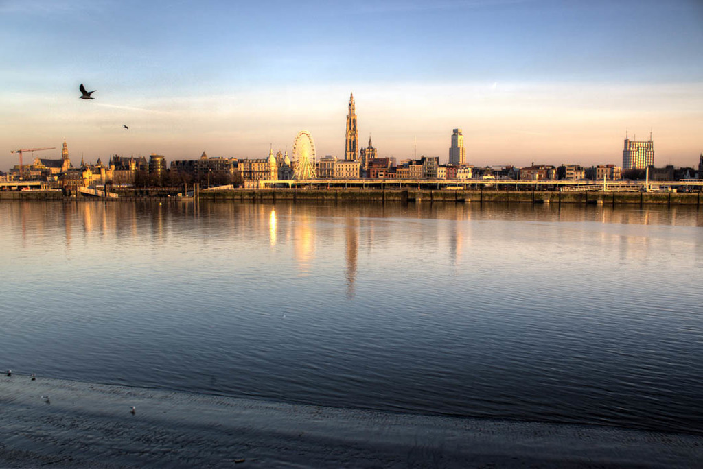 Antwerp near the river