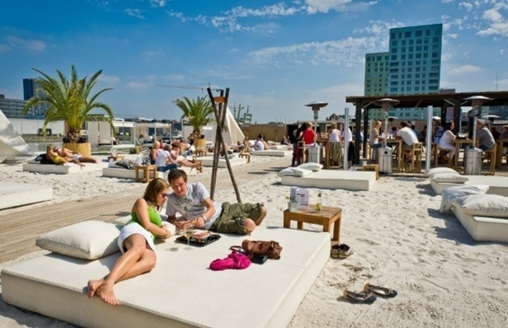 beach bar in the city (in summertime)