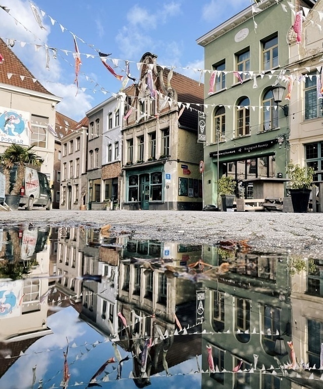 Vismarkt: known for its many bars, but also beautiful after a drop of rain :)