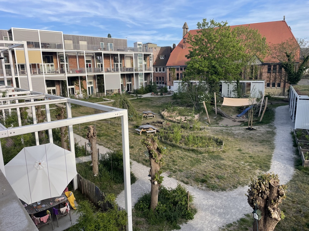 View of the common garden from the master bedroom