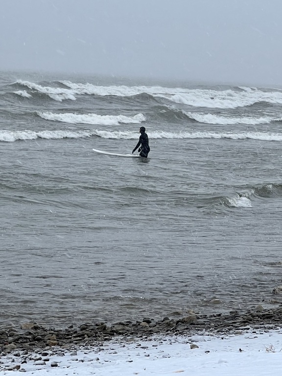 Surfer on Lake Ontario close to our home
