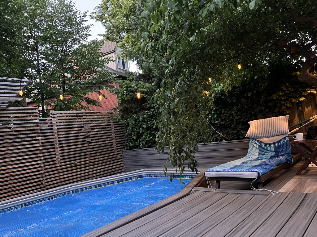 back garden with a pool