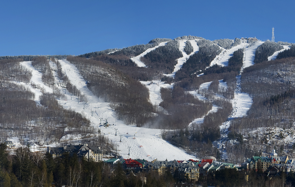 Mont Tremblant ski resort - view from the South side of the mountain