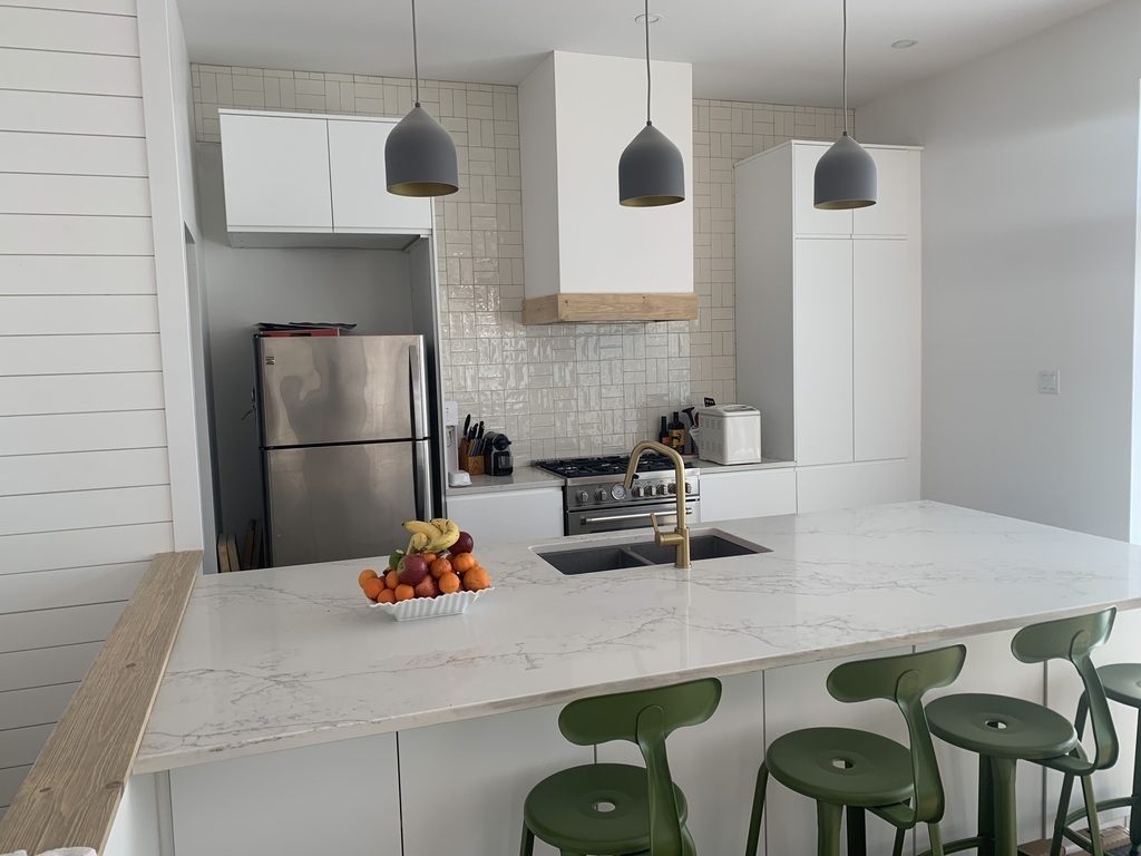 Kitchen of the country house with gas stove